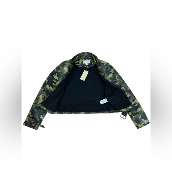 Michael Kors Camouflage Women Faux Leather Jacket Size S NWT - Picture 4 of 6